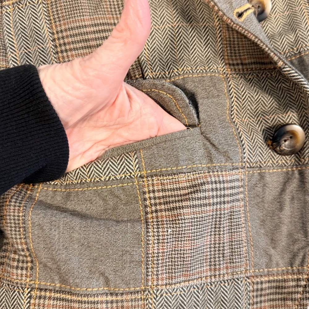 Gap Plaid Patchwork 6 Blazer Academia Heritage Co… - image 6